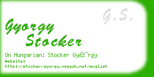 gyorgy stocker business card